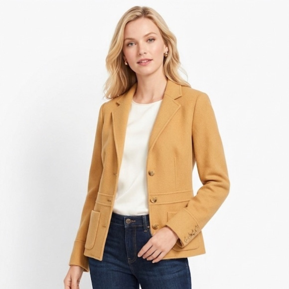 Talbots Women's petite Camel Blazer Jacket